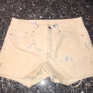 white acid washed shorts